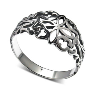 Pierścionek ażurowy srebrny