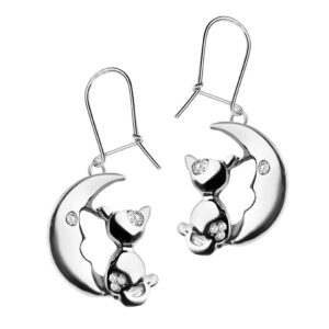 Kolczyki koty na księżycu 1