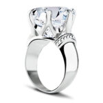 Pierścionek z 15mm cyrkonią