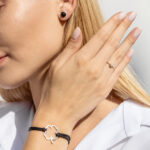 Kolczyki półkulki z onyksem 6mm