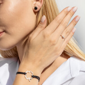 Kolczyki półkulki z onyksem 6mm