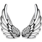 Nausznice skrzydła z cyrkoniami