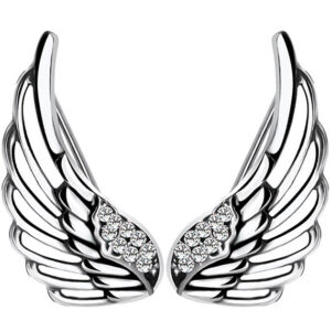 Nausznice skrzydła z cyrkoniami