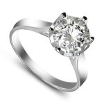 Pierścionek z białą cyrkonią 7mm