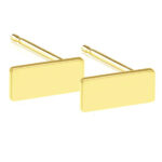 Złote kolczyki prostokąty 333