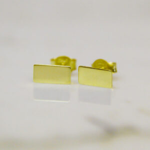 Złote kolczyki prostokąty 333