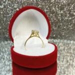 Pierścionek zaręczynowy z kamieniem 6mm