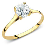 Pierścionek zaręczynowy z kamieniem 6mm