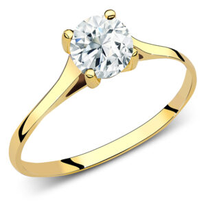 Pierścionek zaręczynowy z kamieniem 6mm