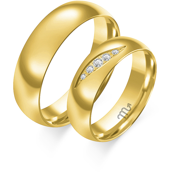 Obrączki z żółtego złota 1 Obrączki z żółtego złota