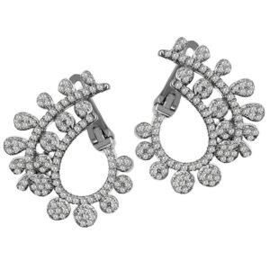 Kolczyki liście z cyrkoniami ślubne