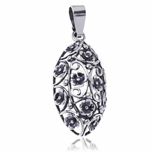 Wisiorek ażurowe kwiaty