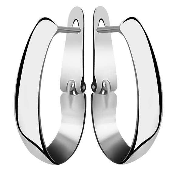 Owalne oryginalne kolczyki typu pętelki