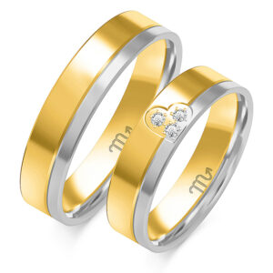 Obrączki z żółtego i białego złota