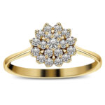 Złoty pierścionek z cyrkoniami 333