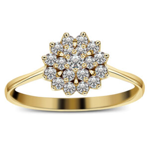 Złoty pierścionek z cyrkoniami 333