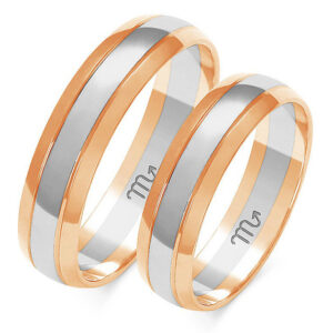 Obrączki z różowego i białego złota