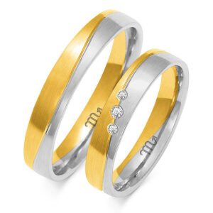 Obrączki z żółtego i białego złota