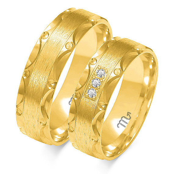 Obrączki z żółtego i białego złota 1 Obrączki z żółtego i białego złota