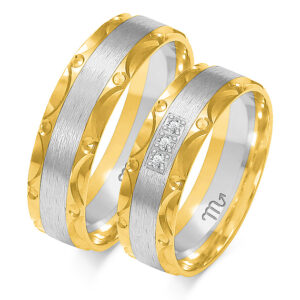 Obrączki z żółtego i białego złota