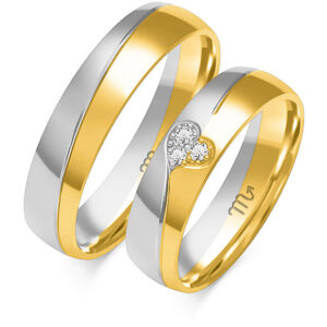 Obrączki z żółtego i białego złota