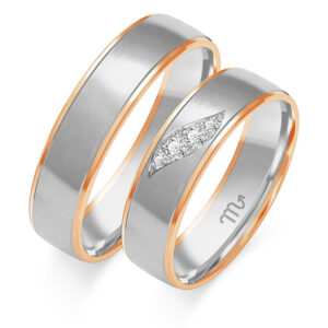 Obrączki z różowego i białego złota