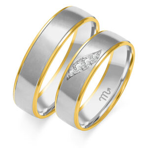 Obrączki z żółtego i białego złota