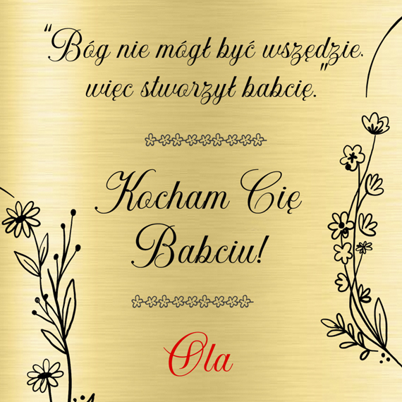 Pudełko z grawerem - dla babci