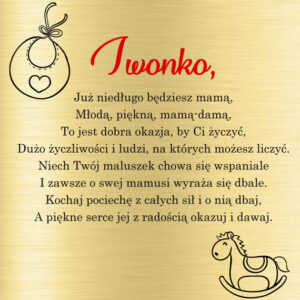 Pudełko z grawerem - Babyshower, dla przyszłej mamy