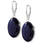 Wiszące kolczyki z dużym kamieniem - noc kairu