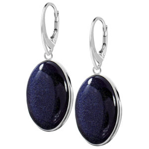 Wiszące kolczyki z dużym kamieniem - noc kairu