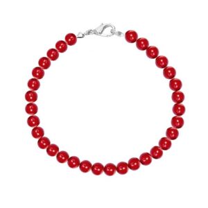 Bransoletka czerwone korale 6mm