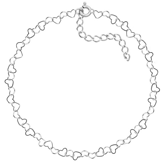 Bransoletka na nogę/kostkę serca 1 Bransoletka na nogę/kostkę serca