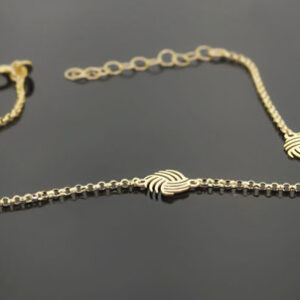 Złota bransoletka ze spiralami 333 8k