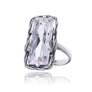 Pierścionek cyrkonia 20x8mm