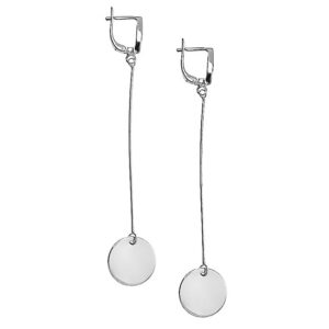 Kolczyki długie z blaszką