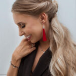 Chwosty jedwabne czerwone