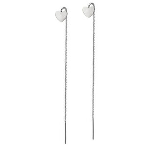 Kolczyki przekładane super długie 15cm serca