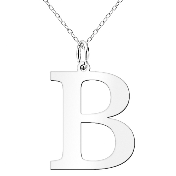 Naszyjnik celebrytka z dużą literą B