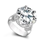 Pierścionek z 15mm cyrkonią