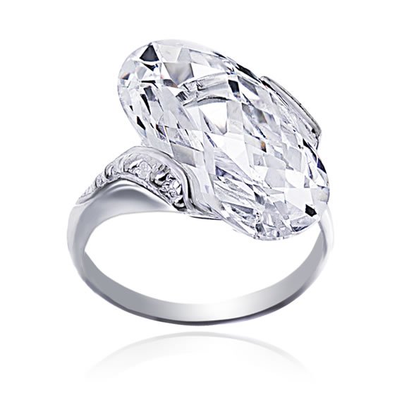 Pierścionek asymetryczny z cyrkonią 2cm 1 Pierścionek asymetryczny z cyrkonią 2cm