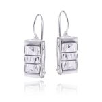 Kolczyki cyrkonia 14x7 bigiel