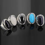 Pierścionek z turkusem 20x11mm