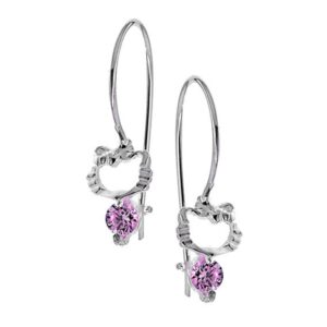 Kolczyki Hello Kitty z pastelowa cyrkonią