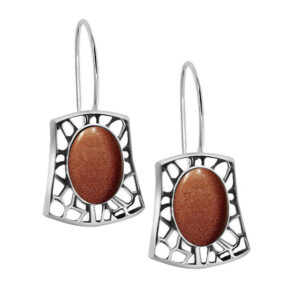 Retro kolczyki z piaskiem pustyni