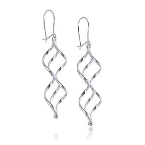 Kolczyki wiszące skręcone
