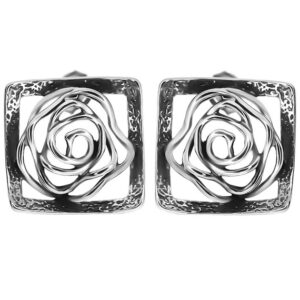 Kolczyki ażurowe róże