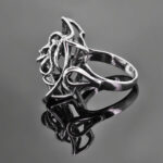 Pierścionek ażurowa róża