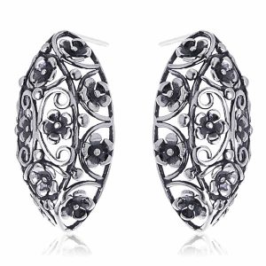 Kolczyki ażurowe kwiaty