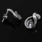 Kolczyki krople z cyrkoniami